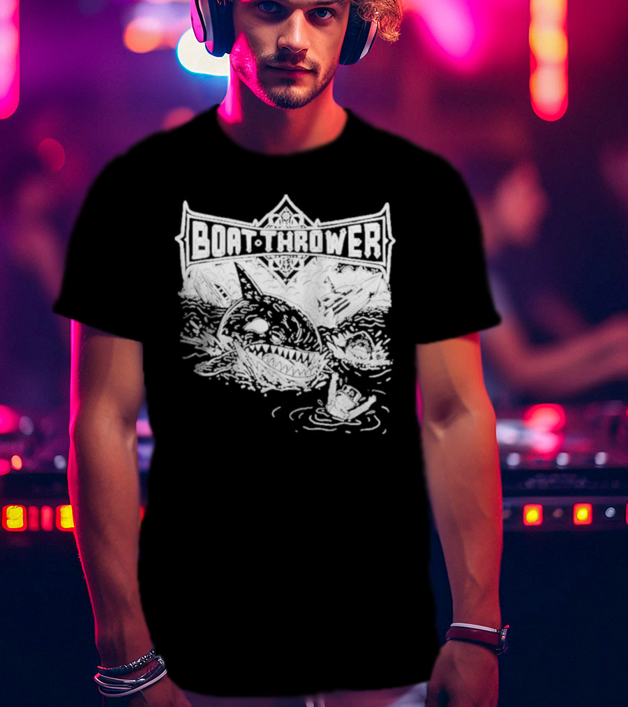 BOAT THROWER Shark Battle Adventure T-Shirt