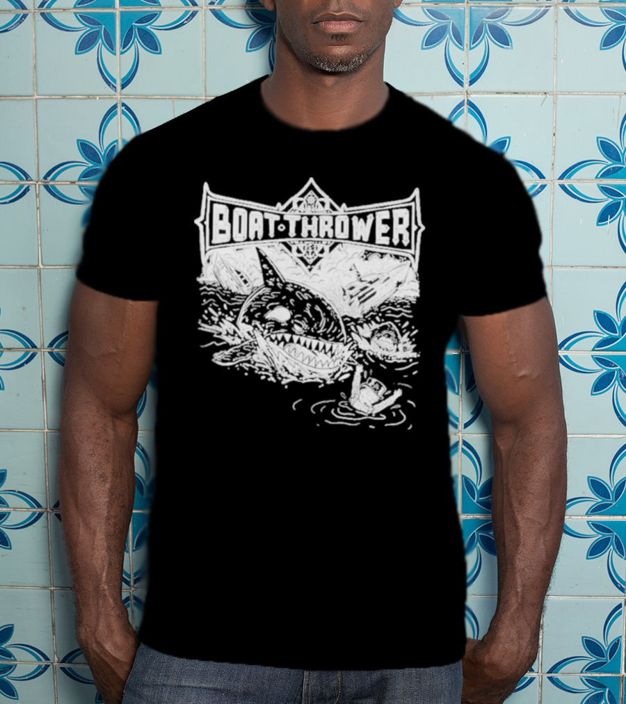 BOAT THROWER Shark Battle Adventure T-Shirt