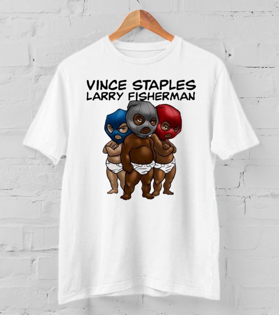 Vince Staples Larry Fisherman Stolen Youth Mixtape Luchador Masked Babies T-Shirt