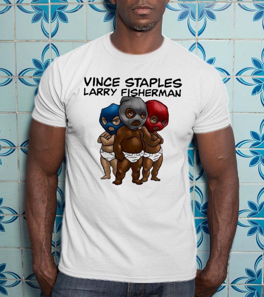 Vince Staples Larry Fisherman Stolen Youth Mixtape Luchador Masked Babies T-Shirt