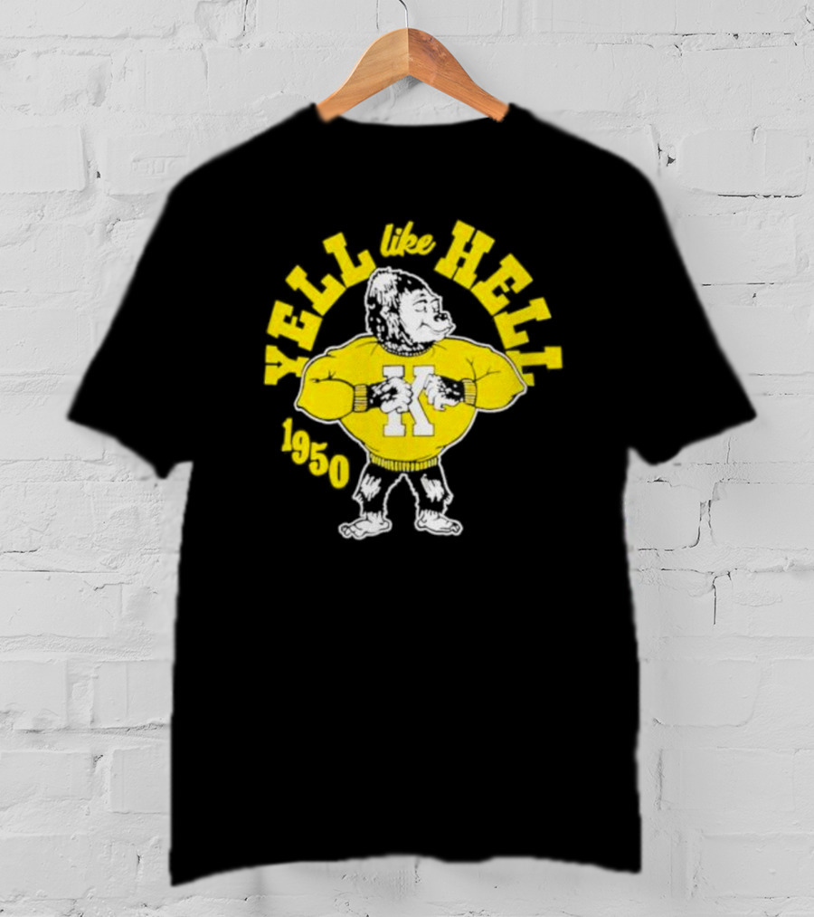 Gus The Gorilla Yell Like Hell Pittsburg State University 1950 Mascot T-Shirt