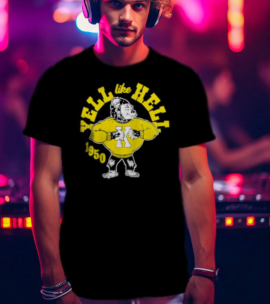 Gus The Gorilla Yell Like Hell Pittsburg State University 1950 Mascot T-Shirt