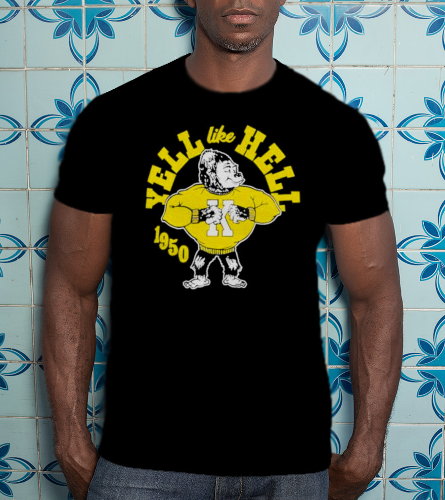Gus The Gorilla Yell Like Hell Pittsburg State University 1950 Mascot T-Shirt