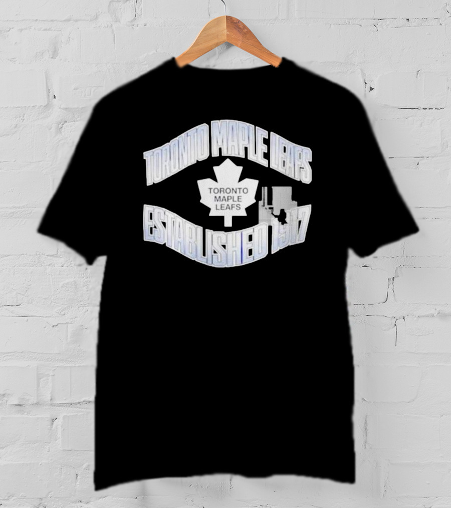 Toronto Maple Leafs Established 1917 Team Logo With White Maple Leaf T-Shirt