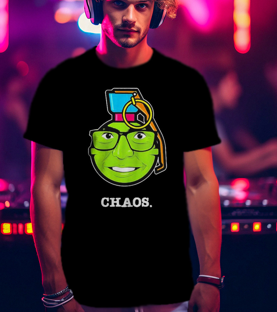 Lebatard And Friends Store Chaos Grenade Icon With Glasses And Smile T-Shirt