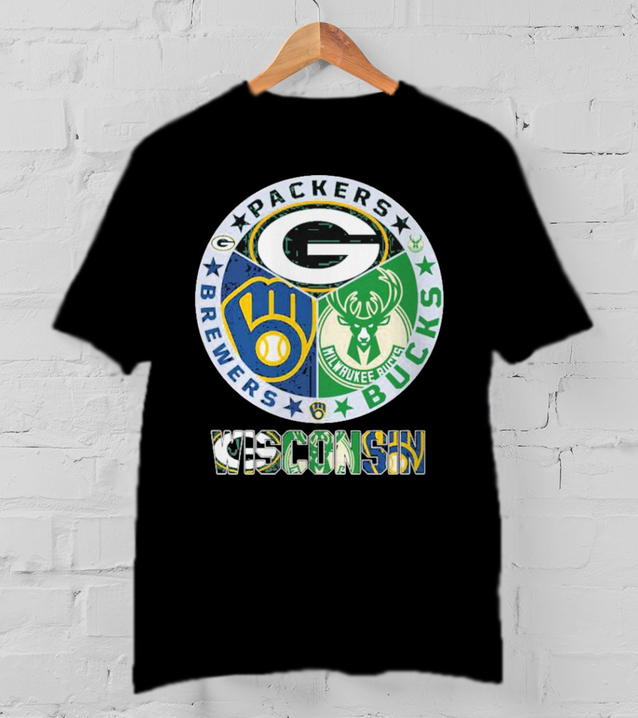 Packers Brewers Milwaukee Bucks Wisconsin T-Shirt