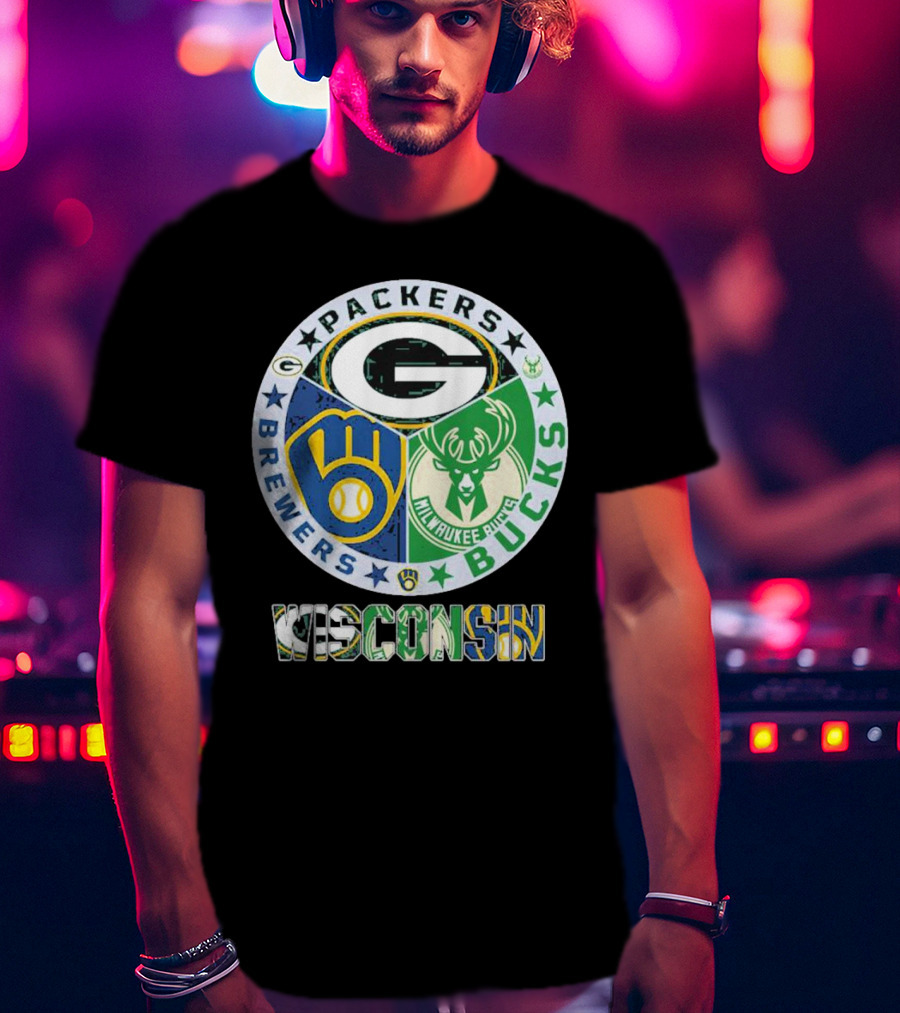 Packers Brewers Milwaukee Bucks Wisconsin T-Shirt