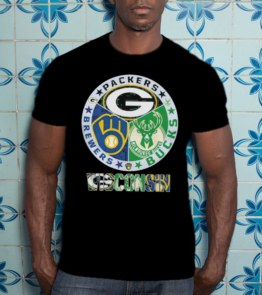 Packers Brewers Milwaukee Bucks Wisconsin T-Shirt