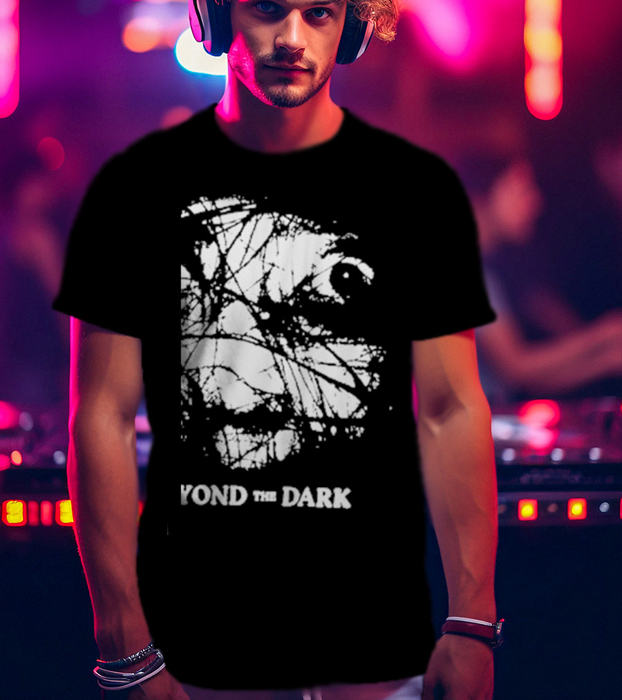 Beyond The Dark Exploring With Josh Eerie Face In Abstract Webbing T-Shirt