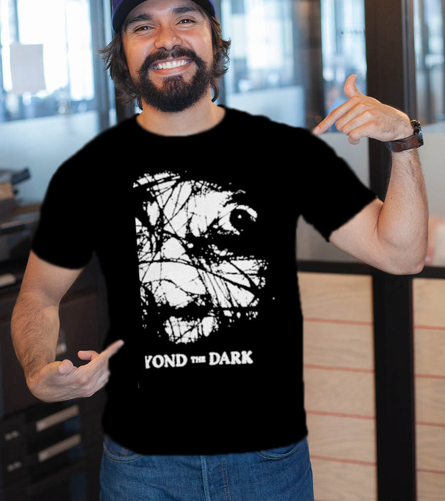 Beyond The Dark Exploring With Josh Eerie Face In Abstract Webbing T-Shirt