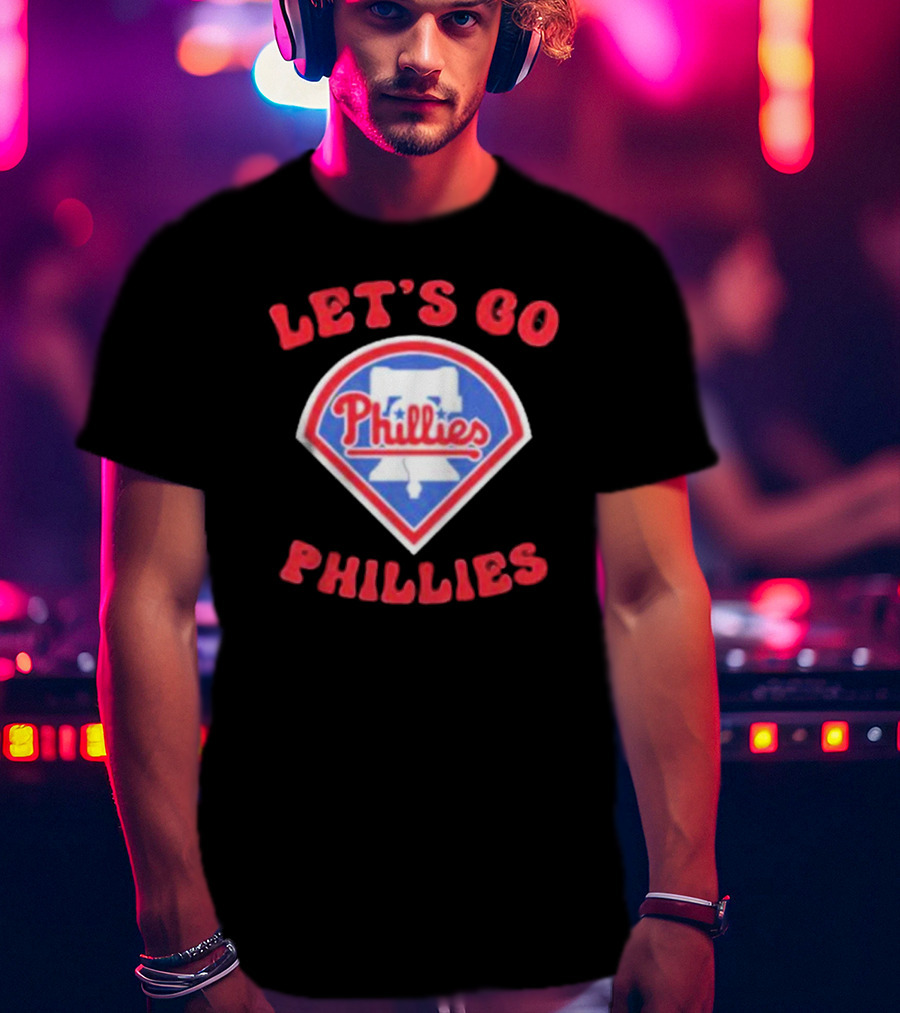 Let's Go Phillies Liberty Bell Baseball Team Fan Support T-Shirt