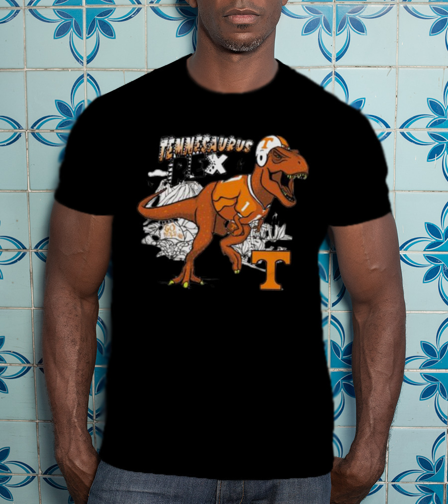 Tennesaurus Rex Football Dinosaur Tennessee Vols T-Shirt