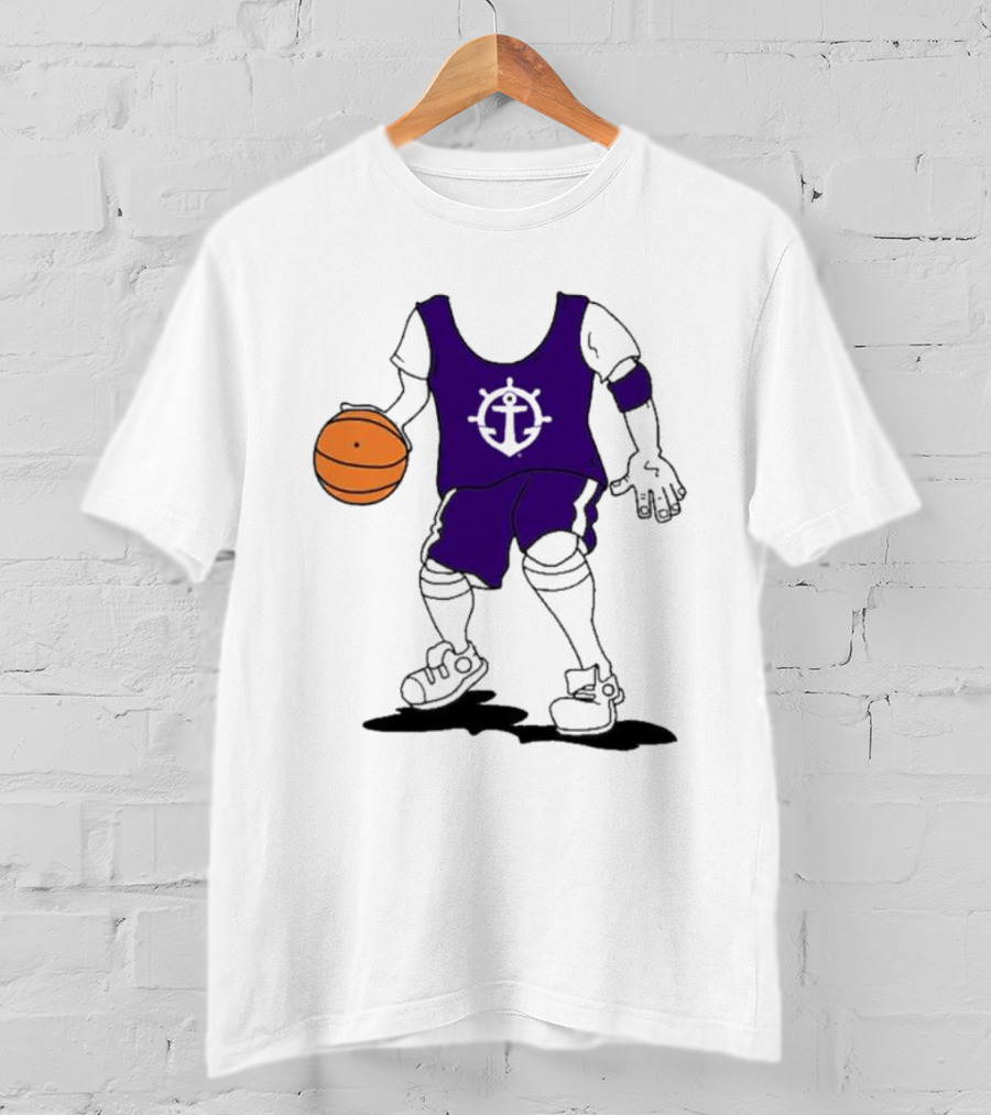University Of Portland Basketball Player Purple Team T-Shirt