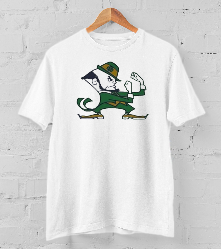 Frank Fleming Notre Dame Fighting Irish Leprechaun Iconic Mascot T-Shirt