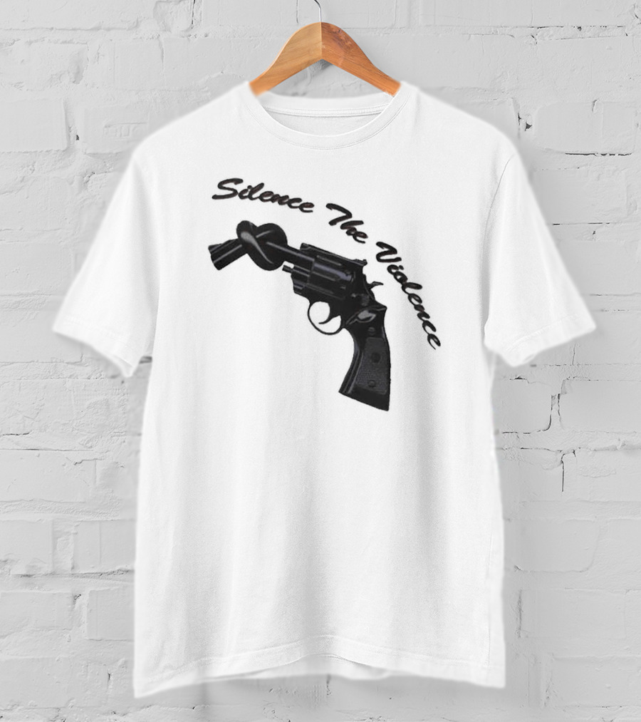 Baltimore Silence The Violence Knotted Gun T-Shirt