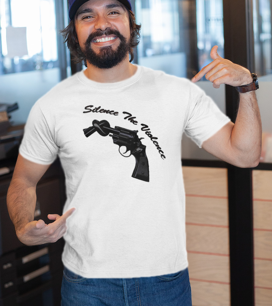 Baltimore Silence The Violence Knotted Gun T-Shirt