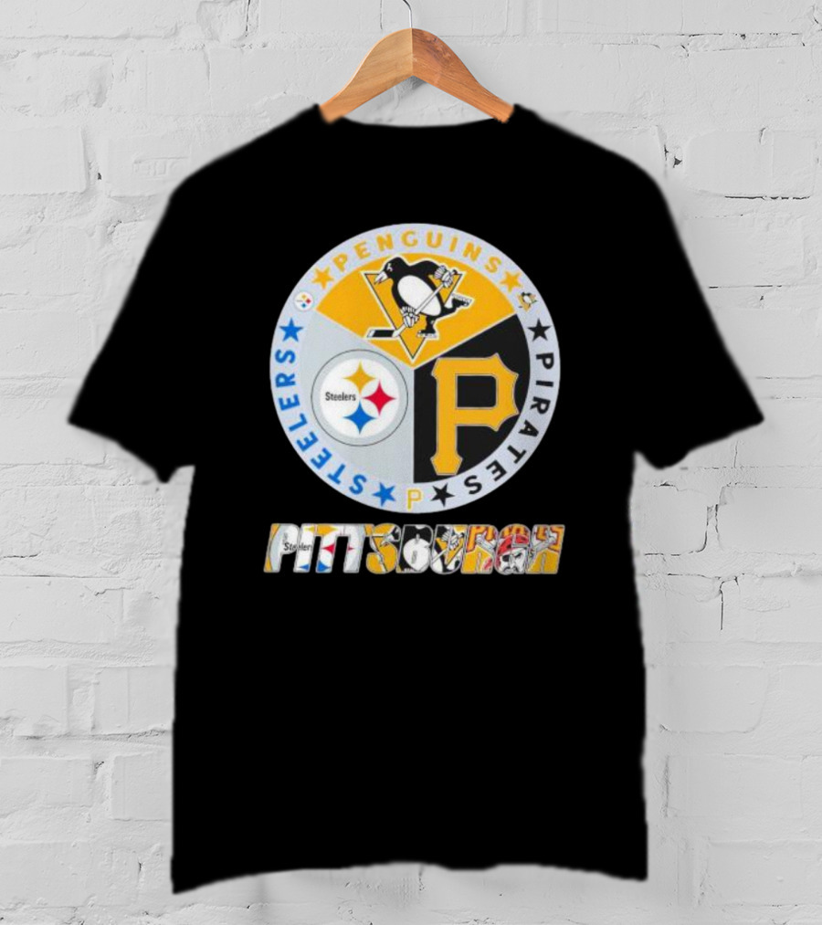 Pittsburgh Steelers Penguins Pirates Emblem T-Shirt
