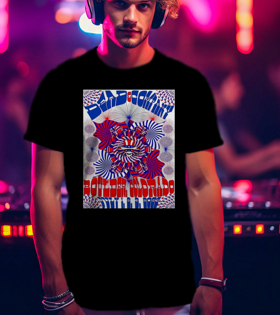 Bad Company Boulder Colorado 2002 Psychedelic Pattern T-Shirt