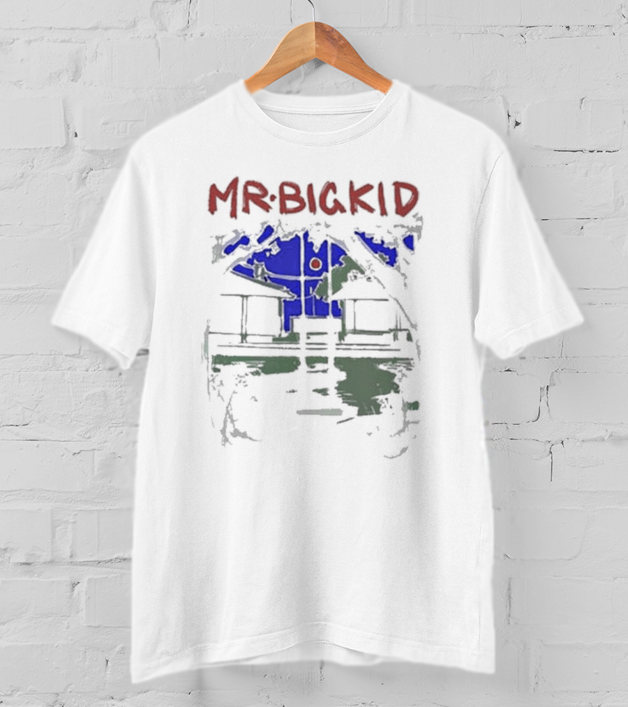 MR Big Kid Madcap Cabin In Blue Night Sketched Scene T-Shirt