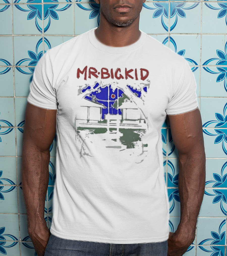 MR Big Kid Madcap Cabin In Blue Night Sketched Scene T-Shirt