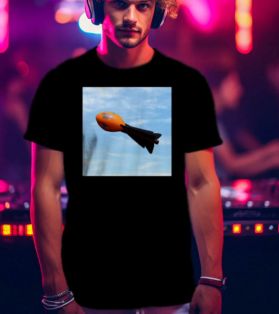 Football Guy Rocket Sky Launch T-Shirt