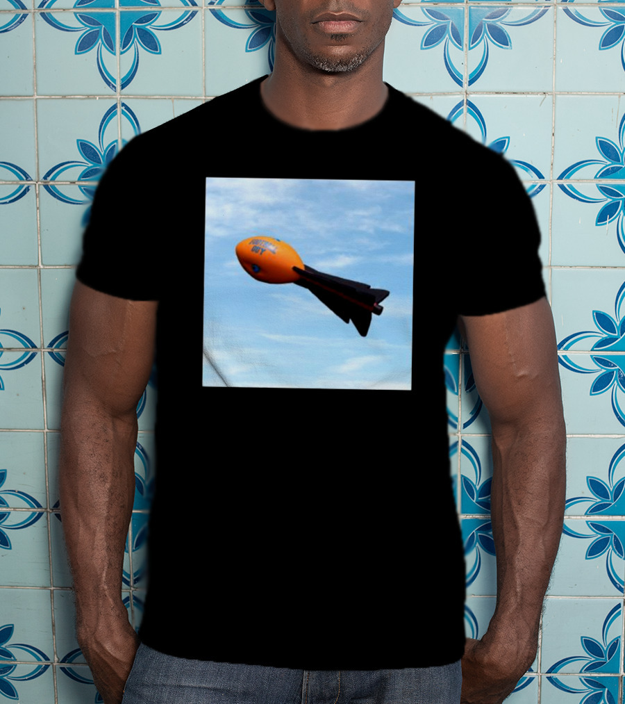 Football Guy Rocket Sky Launch T-Shirt