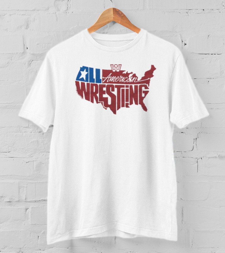 Homage All American Wrestling USA Map T-Shirt