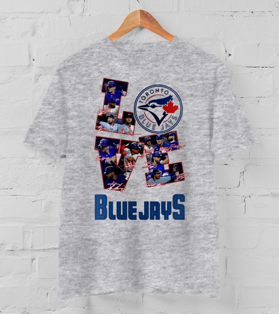 Toronto Blue Jays Love Team Signatures Baseball T-Shirt