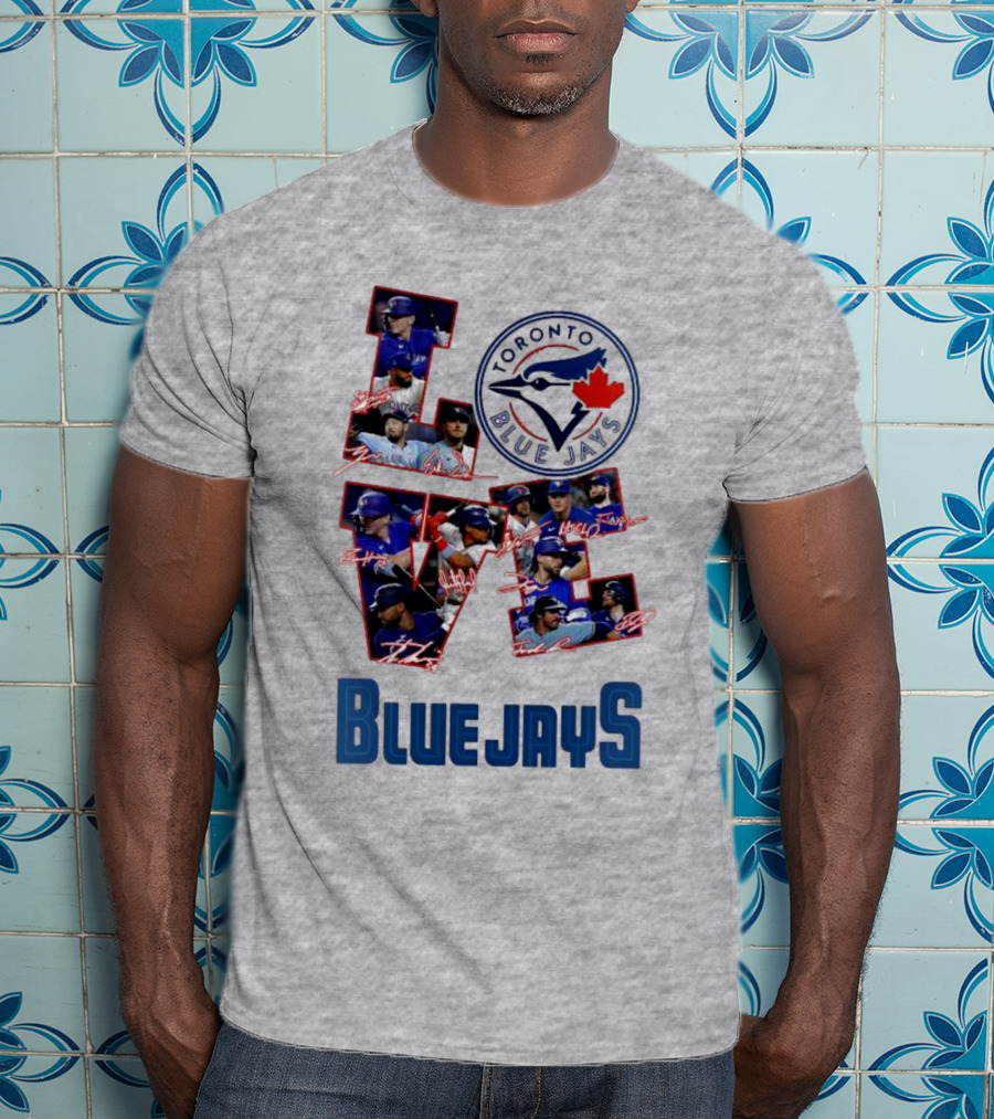 Toronto Blue Jays Love Team Signatures Baseball T-Shirt