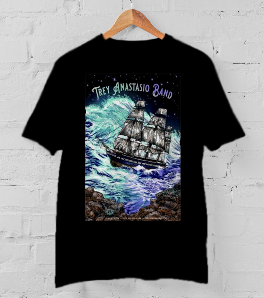 Trey Anastasio Band July 6 Ship In Stormy Sea T-Shirt