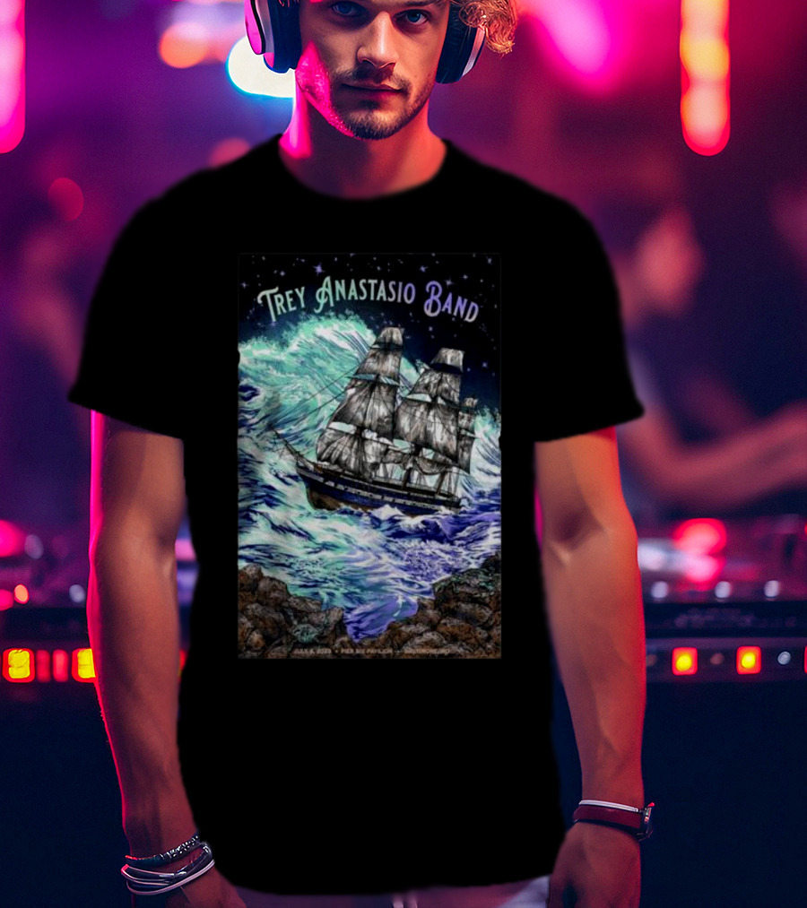 Trey Anastasio Band July 6 Ship In Stormy Sea T-Shirt