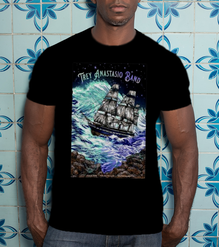 Trey Anastasio Band July 6 Ship In Stormy Sea T-Shirt