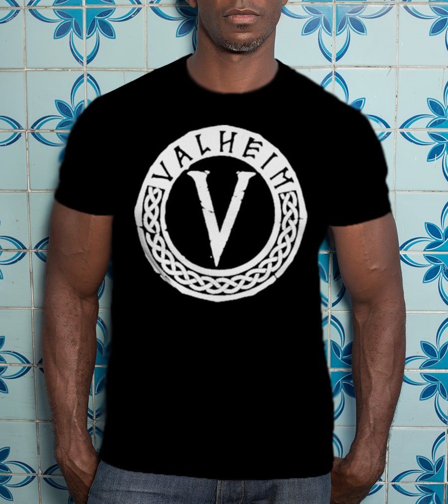 Valheim Emblem Celtic Knot Circle Badge T-Shirt