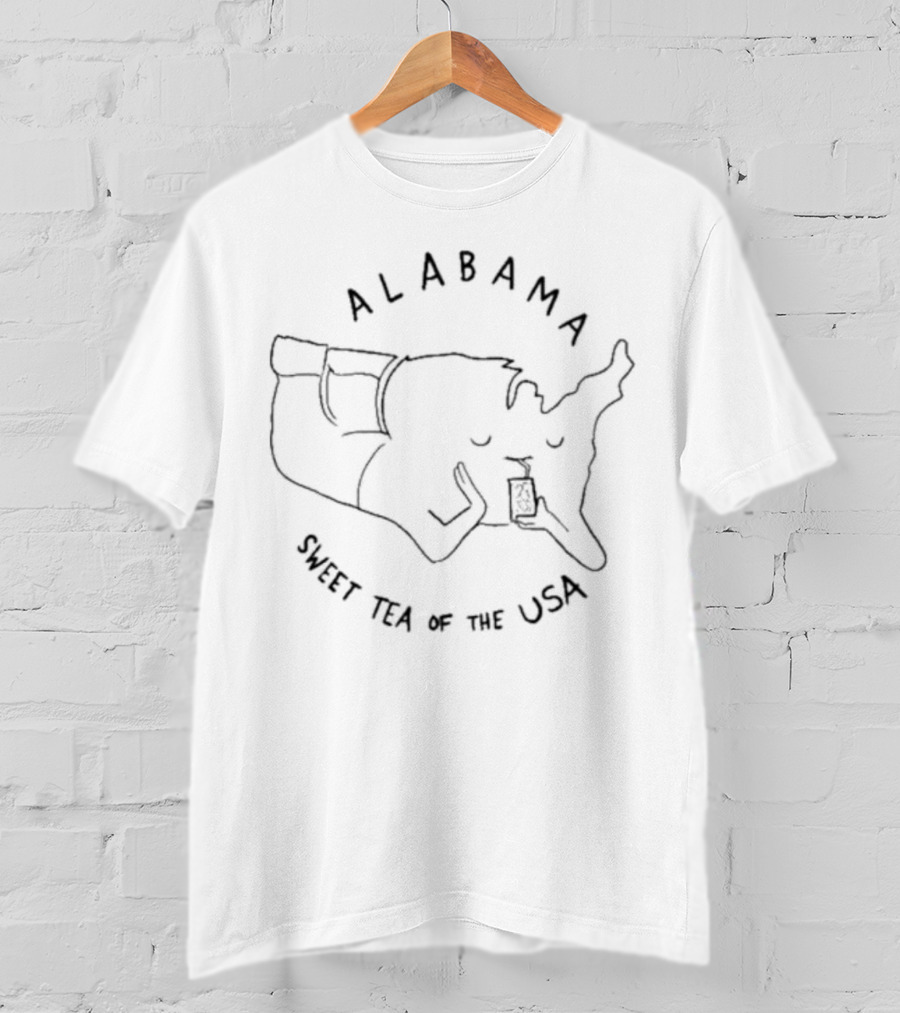Alabama Sweet Tea Of The USA Map T-Shirt