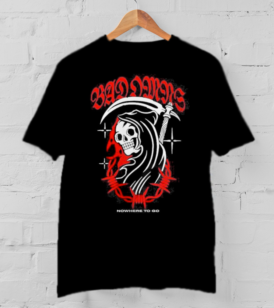 Bad Omens Nowhere To Go Grim Reaper Barbed Wire T-Shirt