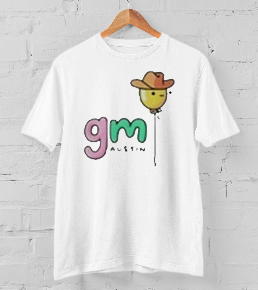 Gm Austin Doodles Balloon With Cowboy Hat T-Shirt