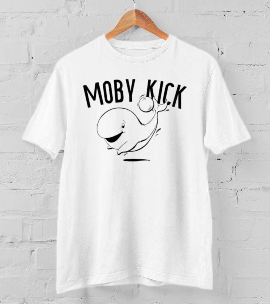 Moby Kick Whale Playing Kickball T-Shirt