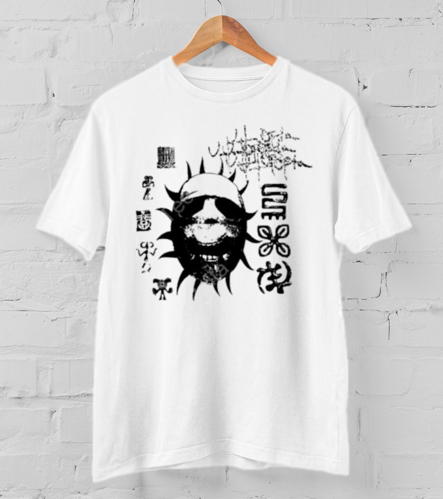 Travisscott Topia Pack Grinning Sun Tribal Symbols T-Shirt
