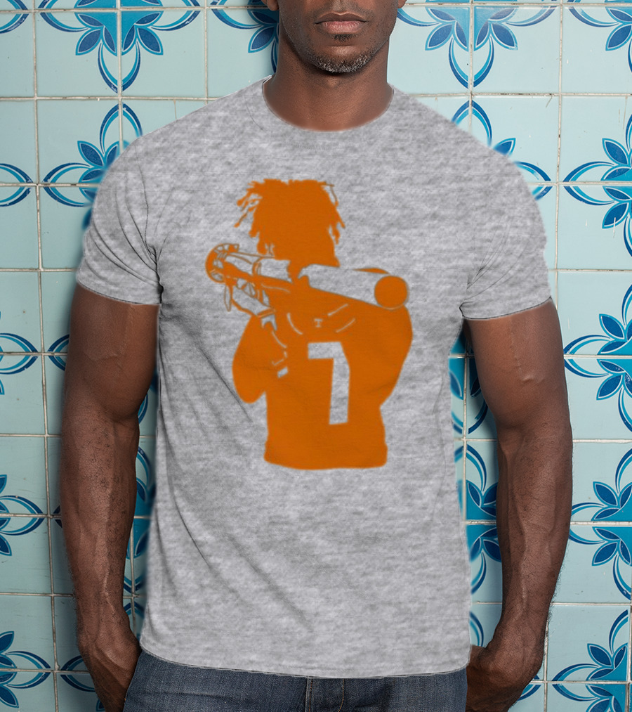 Bigorangeheupel Bazooka Joe 7 Football Player T-Shirt