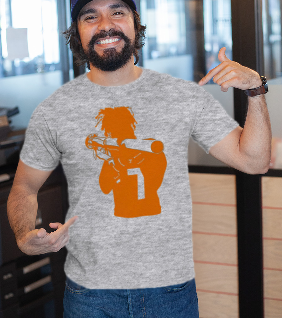 Bigorangeheupel Bazooka Joe 7 Football Player T-Shirt