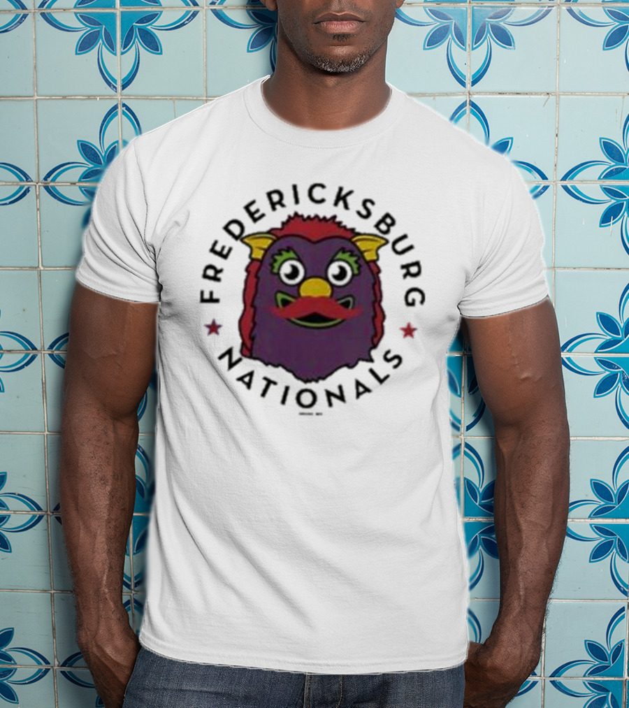 Fredericksburg Nationals Gus Mustache Colorful Mascot T-Shirt