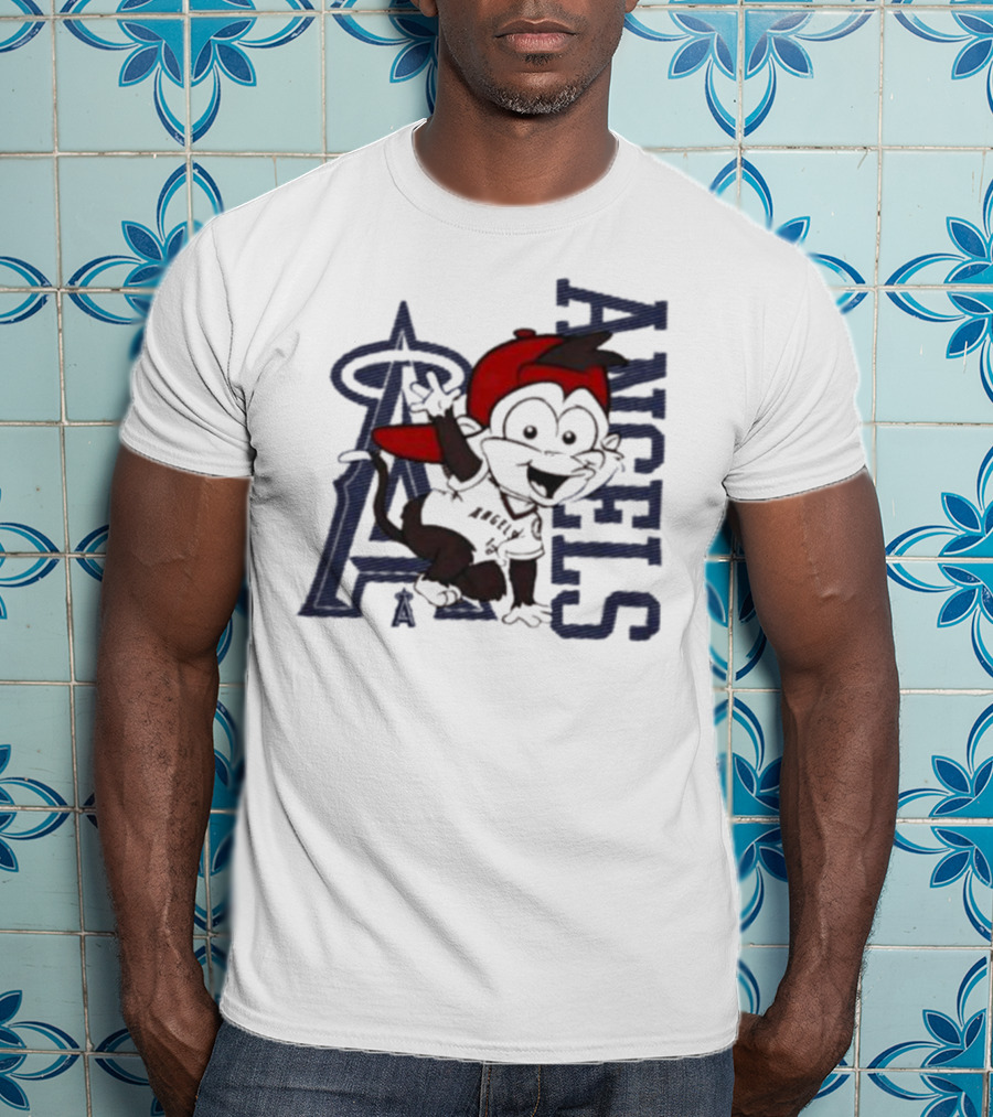 Infant Los Angeles Angels Red Mascot 2.0 Halo T-Shirt
