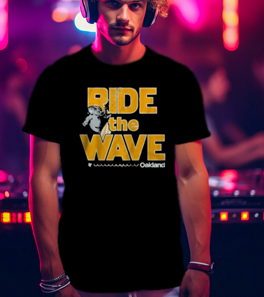Ride The Wave Oakland Surf Elephant T-Shirt