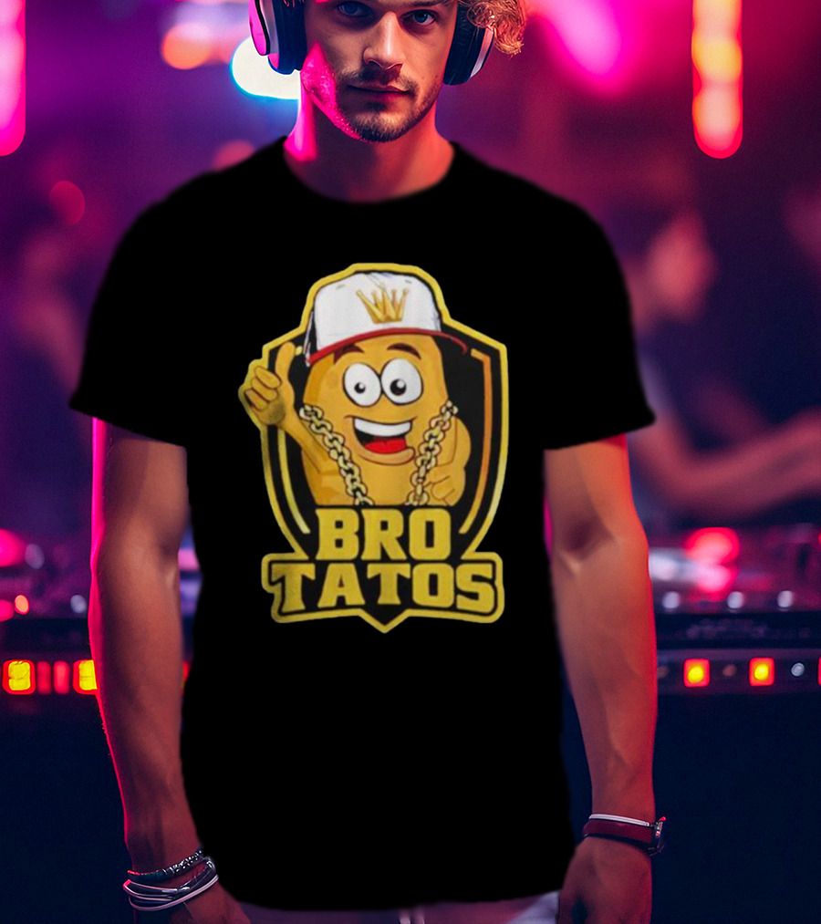 Brotatos Cartoon Potato With Gold Chain And Cap T-Shirt
