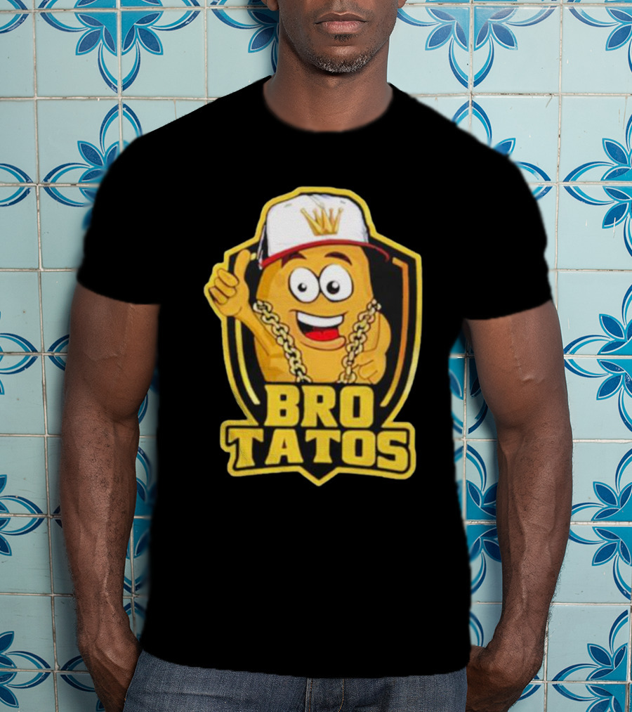 Brotatos Cartoon Potato With Gold Chain And Cap T-Shirt