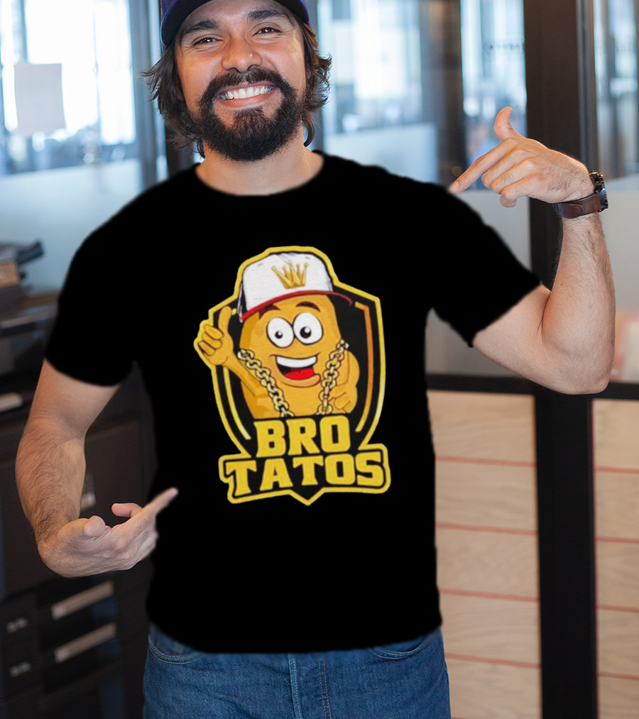 Brotatos Cartoon Potato With Gold Chain And Cap T-Shirt