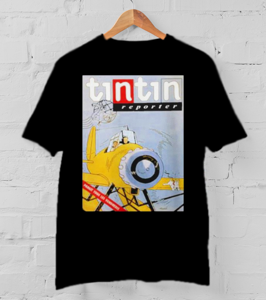 Tintin Reporter New Adventures Game Design Cartoon T-Shirt