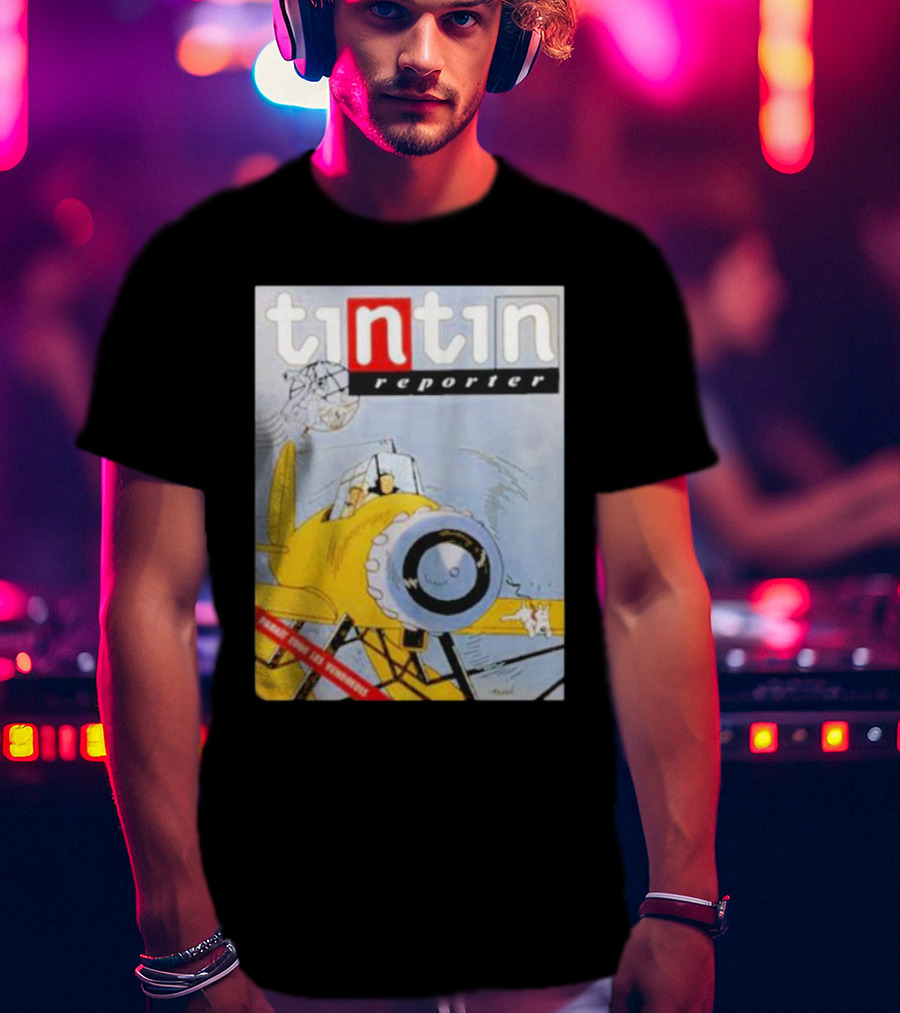 Tintin Reporter New Adventures Game Design Cartoon T-Shirt