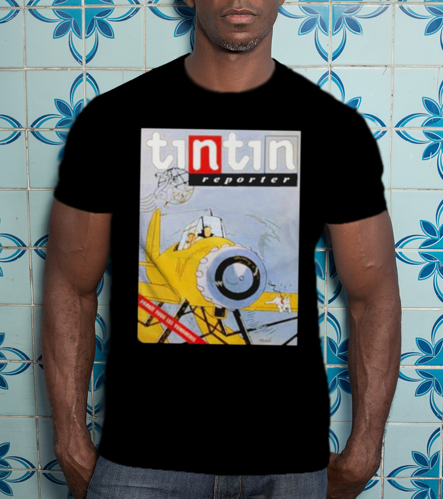 Tintin Reporter New Adventures Game Design Cartoon T-Shirt