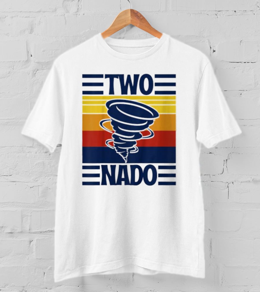 Two Nado Retro Tornado Stripe T-Shirt